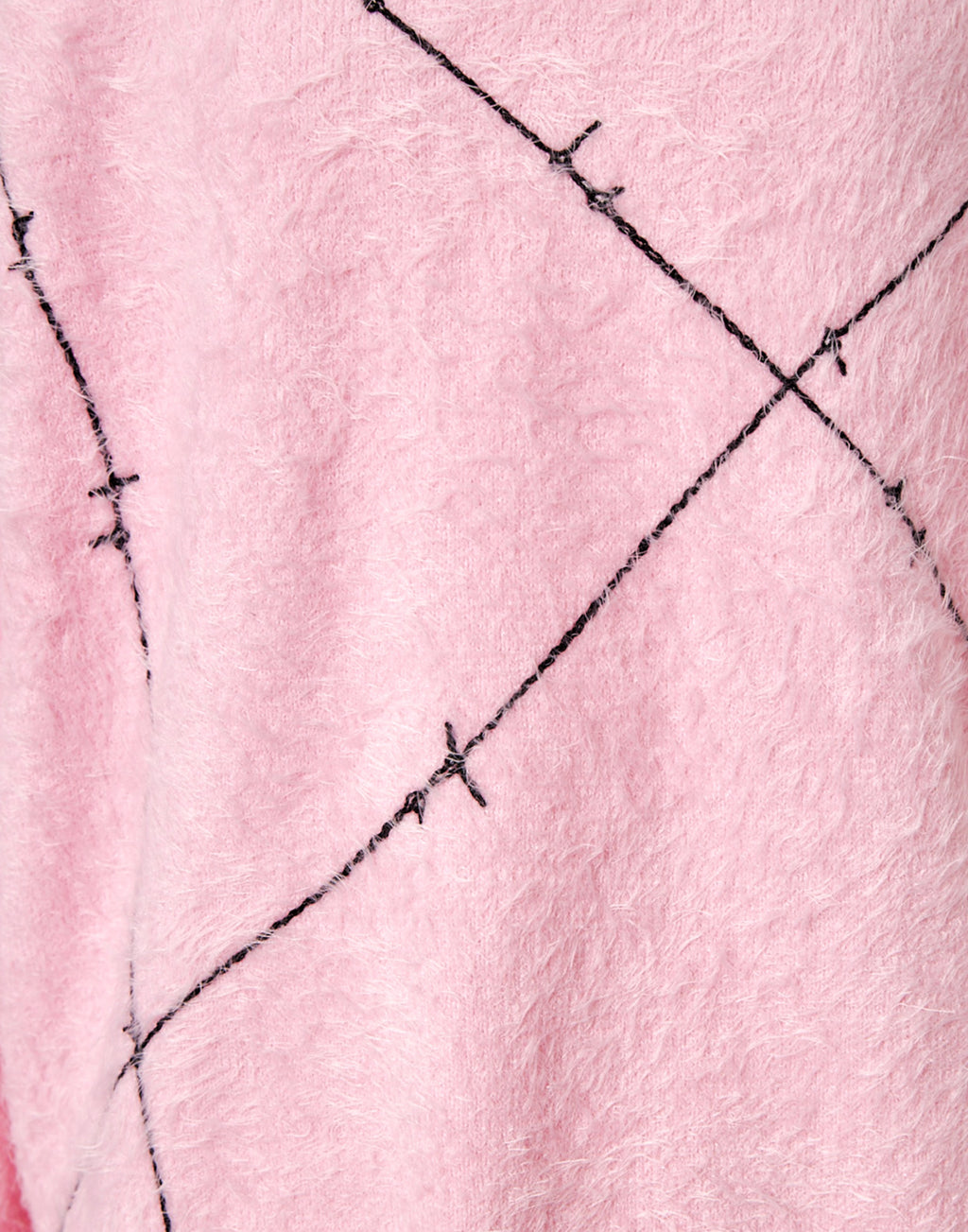 For "A" barbed wire shaggy knit