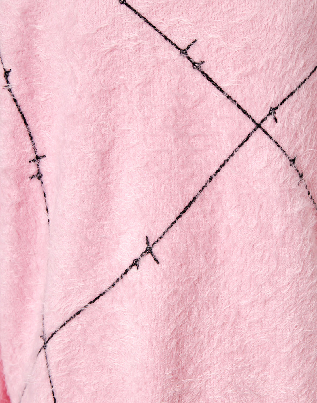 For "A" barbed wire shaggy knit