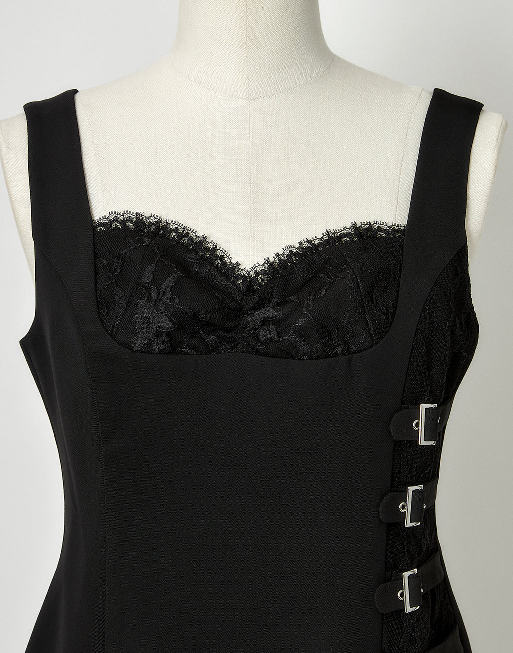 Buckle belt garter dress