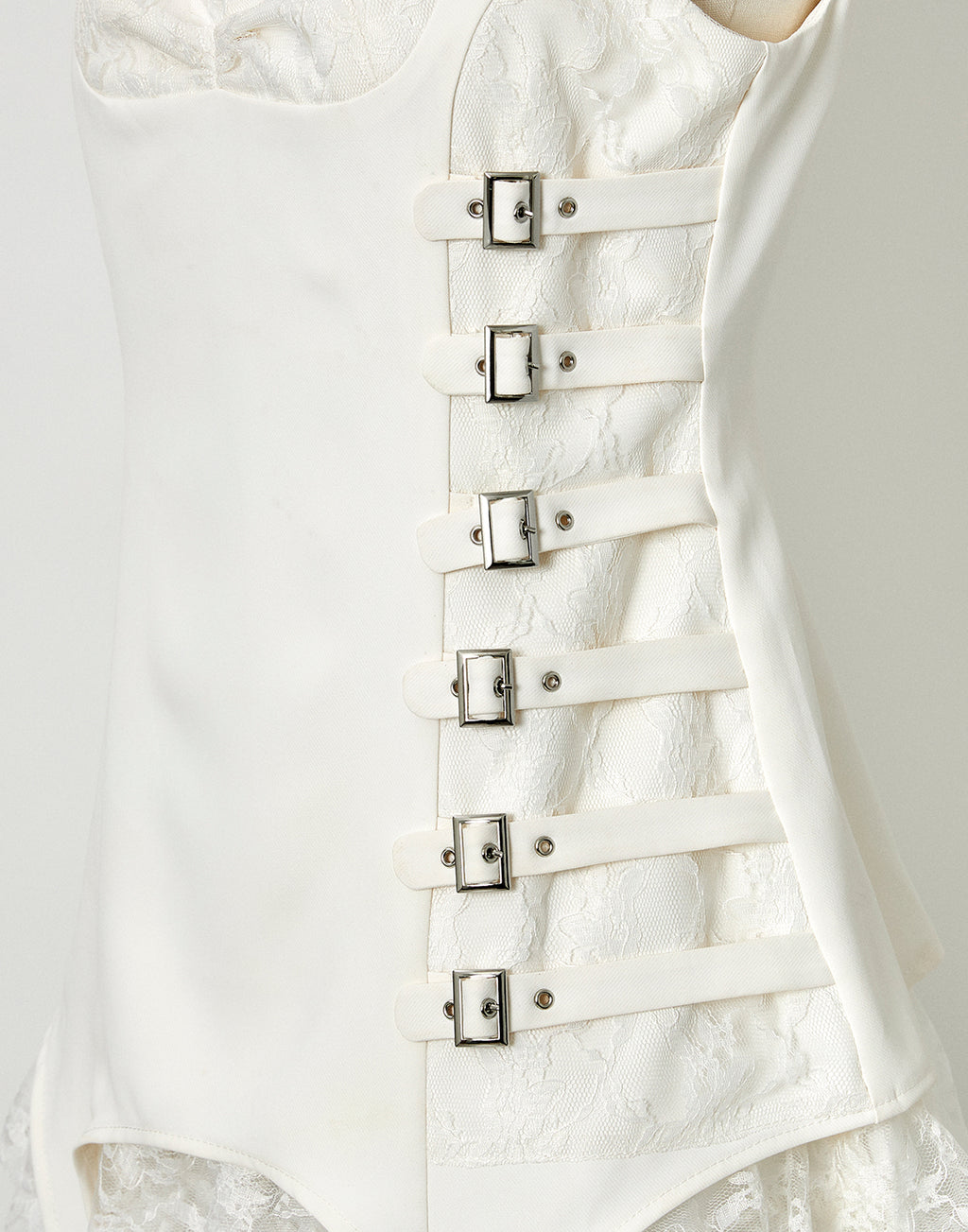 Buckle belt garter dress