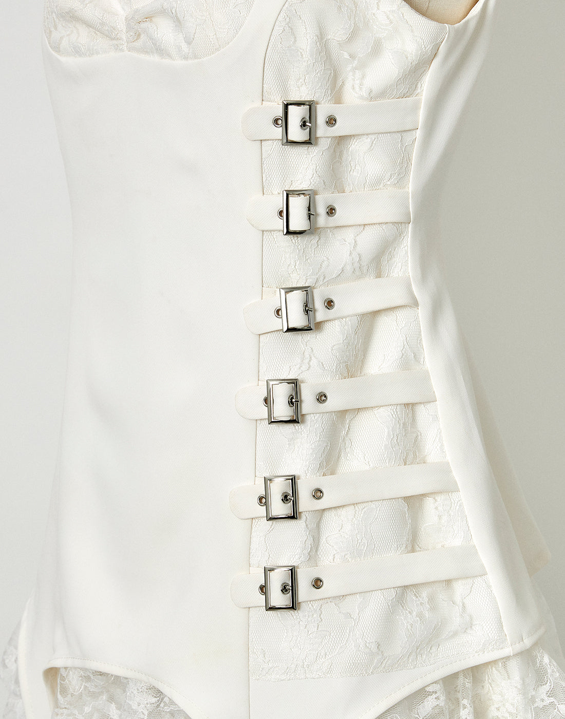 Buckle belt garter dress