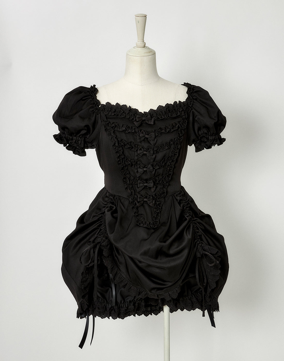 Bone ribbon puff doll dress