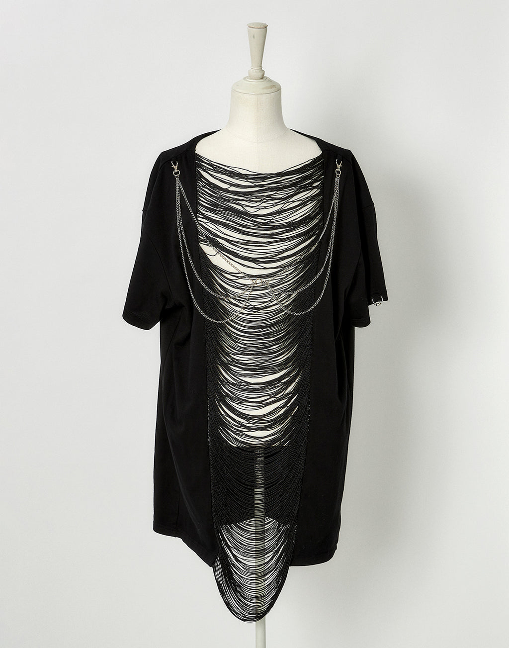 Fringe bone chain t-shirt