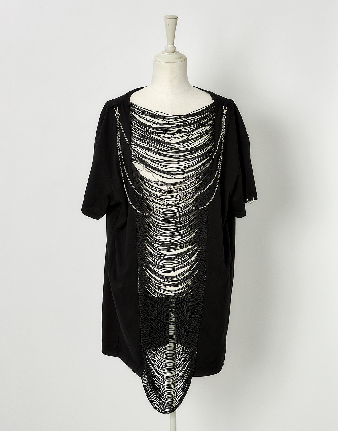 Fringe bone chain t-shirt