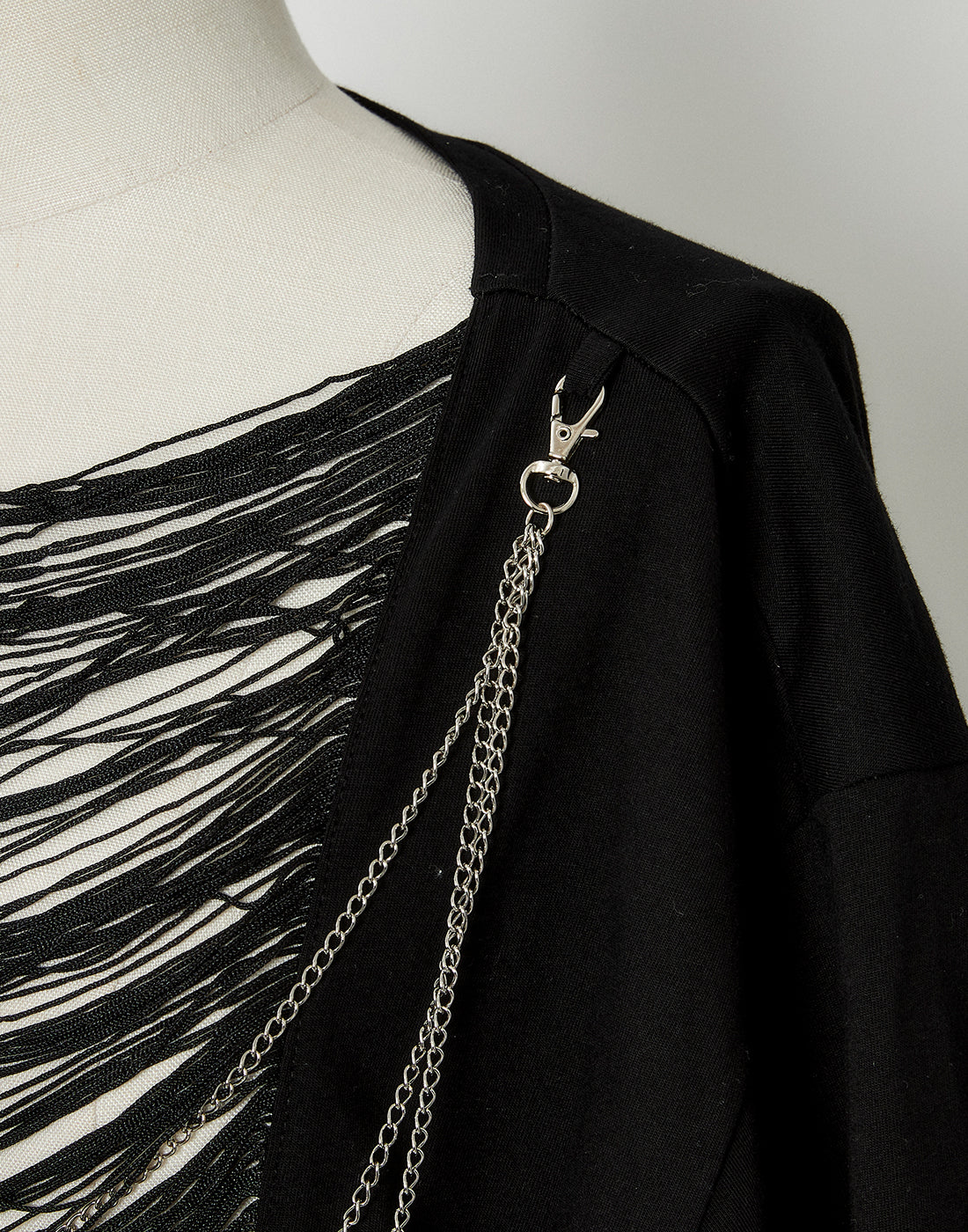 Fringe bone chain t-shirt