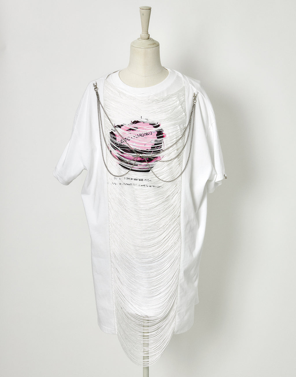 Fringe bone chain t-shirt