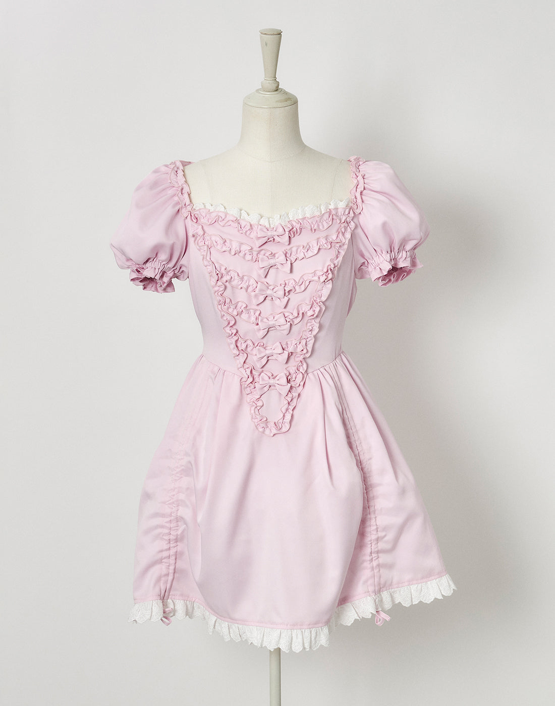 Bone ribbon puff doll dress