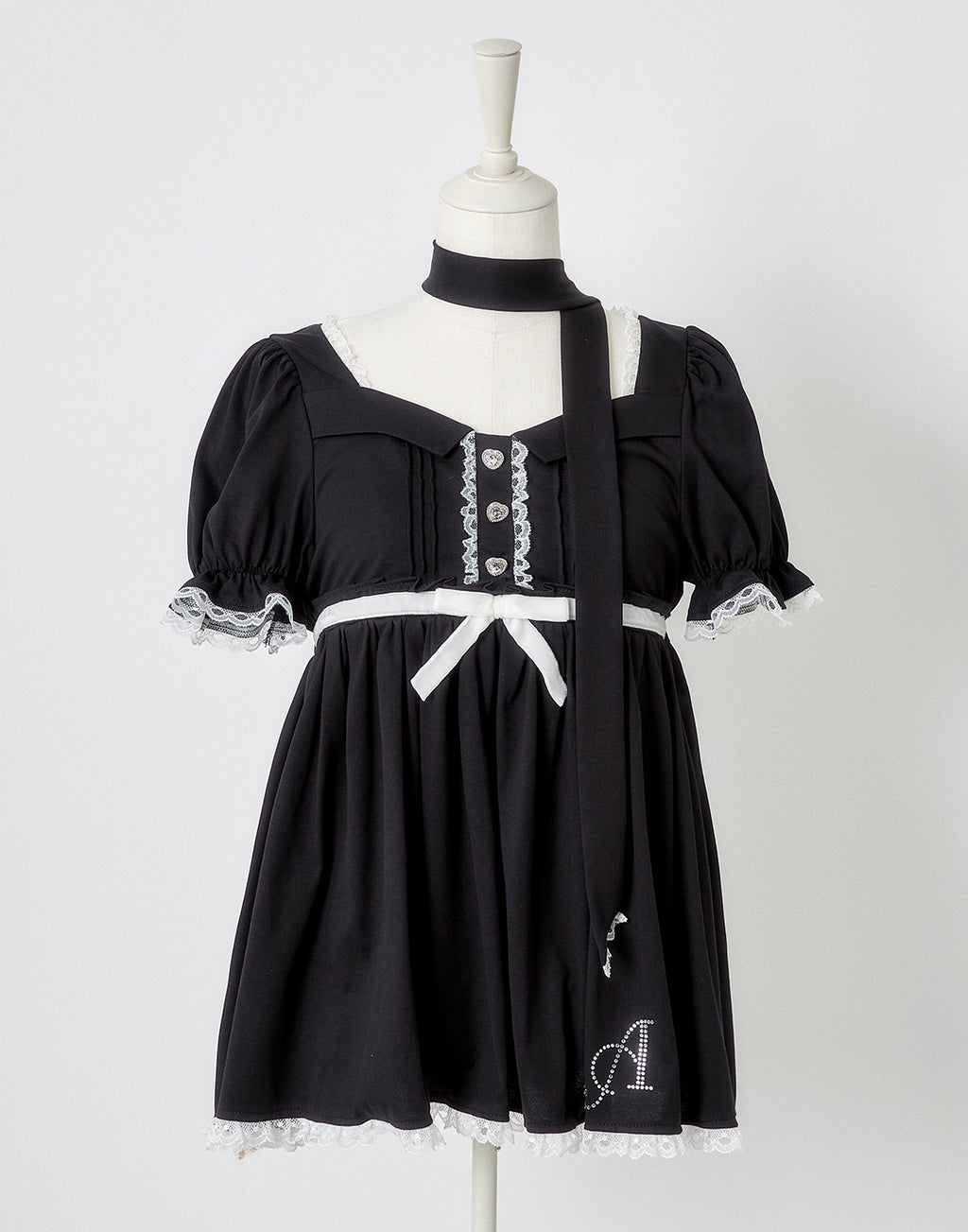 AVENCHUMU Neck ribbon & heart bijou baby doll