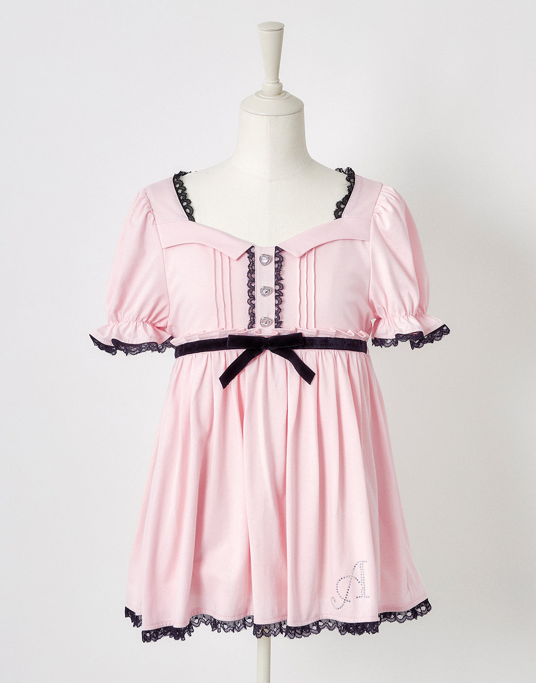 AVENCHUMU Neck ribbon & heart bijou baby doll