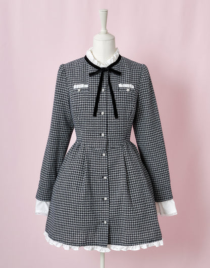 (September Delivery) mellfy memory Love and classy tweed Dress