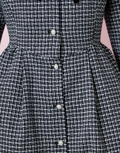 (September Delivery) mellfy memory Love and classy tweed Dress