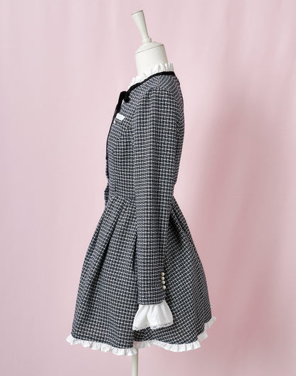 (September Delivery) mellfy memory Love and classy tweed Dress