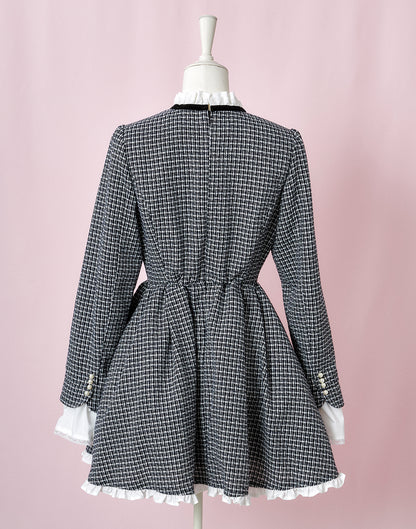 (September Delivery) mellfy memory Love and classy tweed Dress