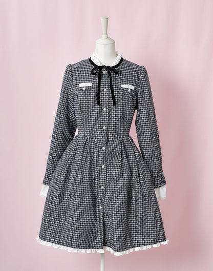 (September Delivery) mellfy memory Love and classy tweed Dress