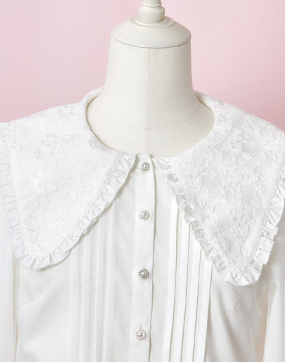 (September Delivery) mellfy memory Cute bunny lace Blouse