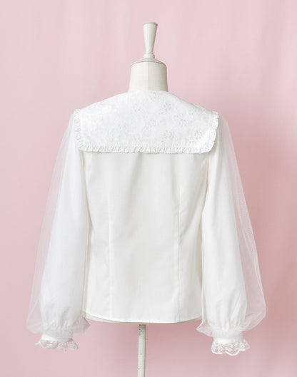 (September Delivery) mellfy memory Cute bunny lace Blouse