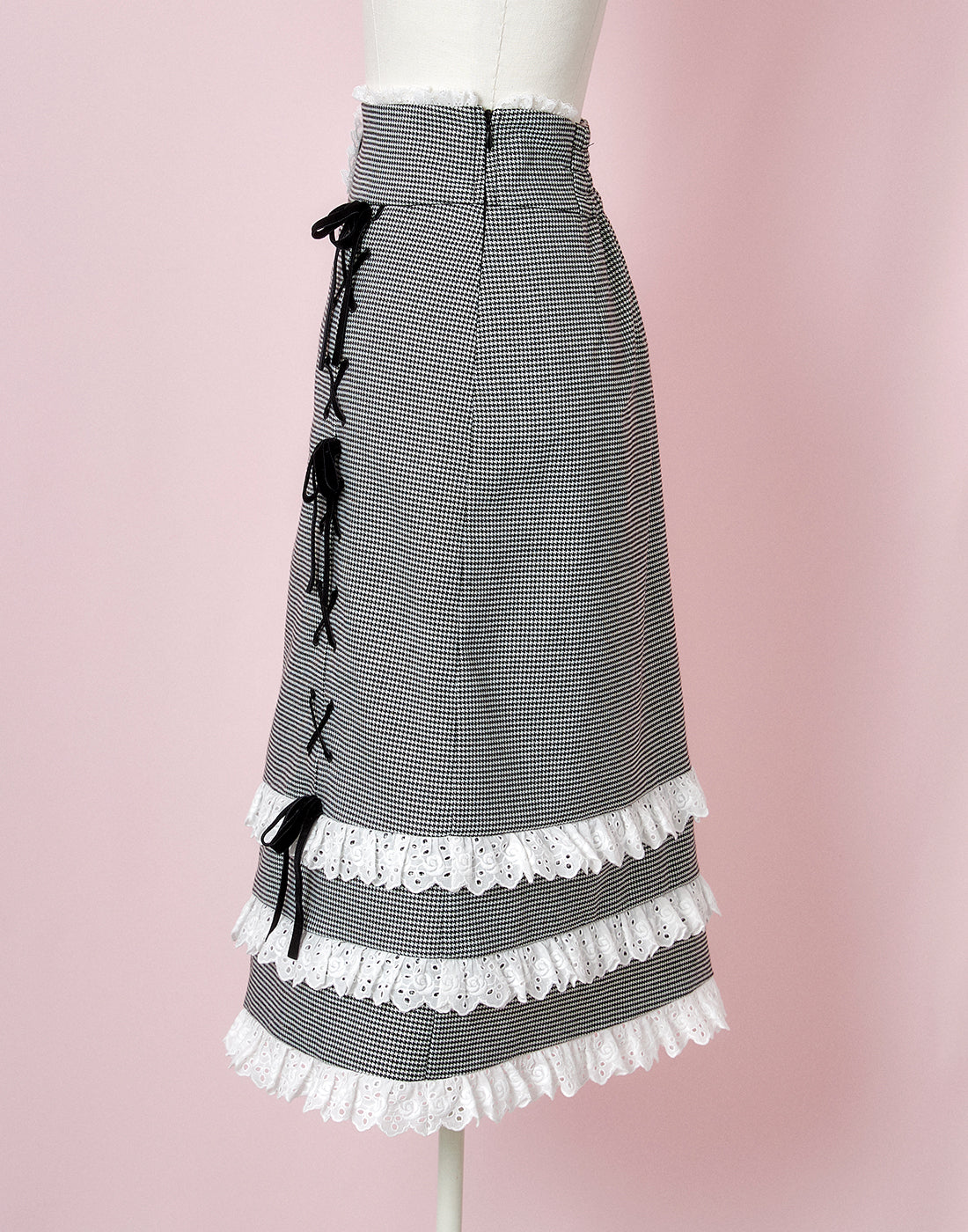 mellfy memory Like a doll classic check tight Skirt