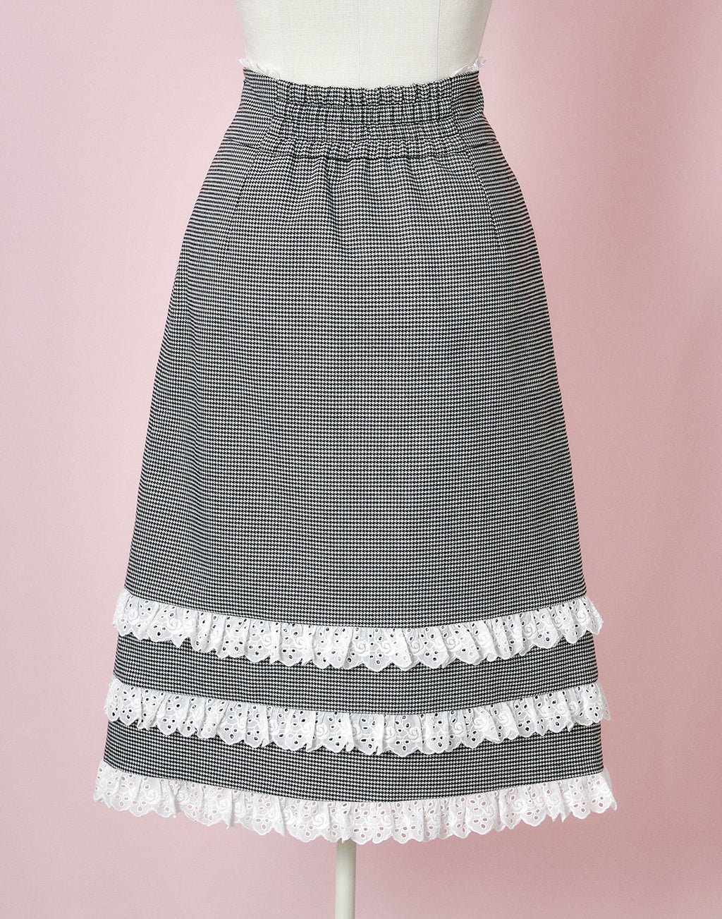 mellfy memory Like a doll classic check tight Skirt