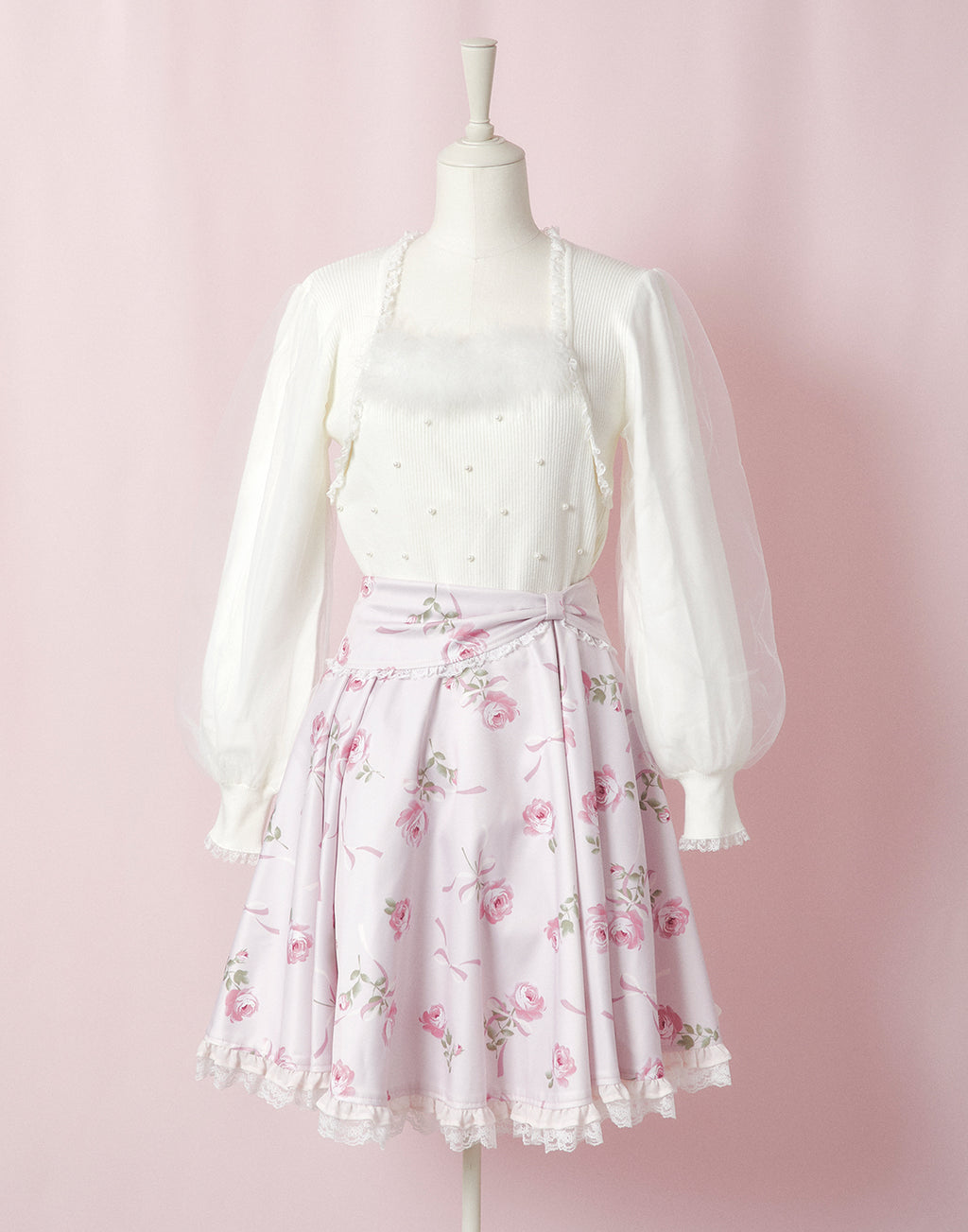 mellfy memory Fairy swan bolero-like Knit Top