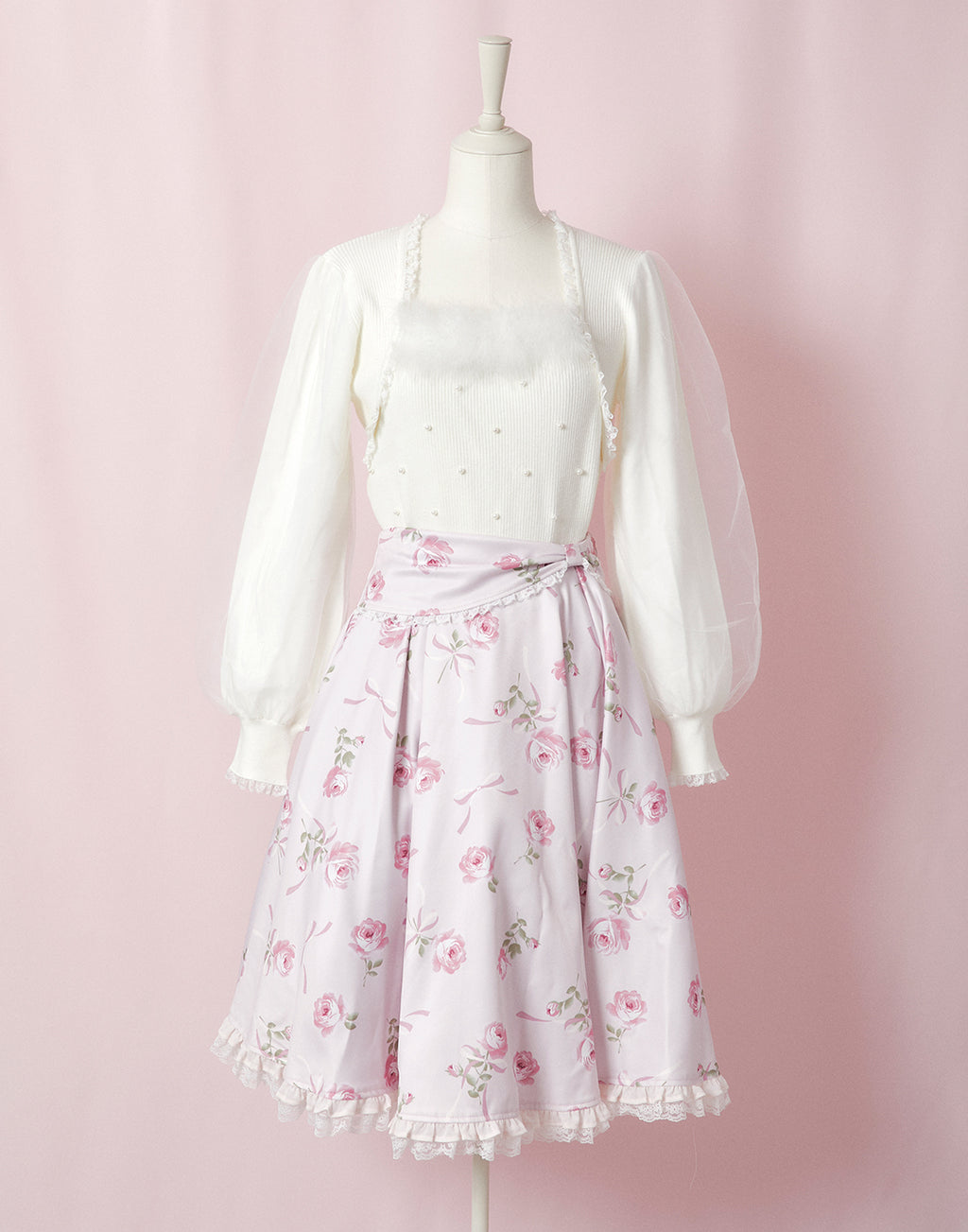 mellfy memory Fairy swan bolero-like Knit Top