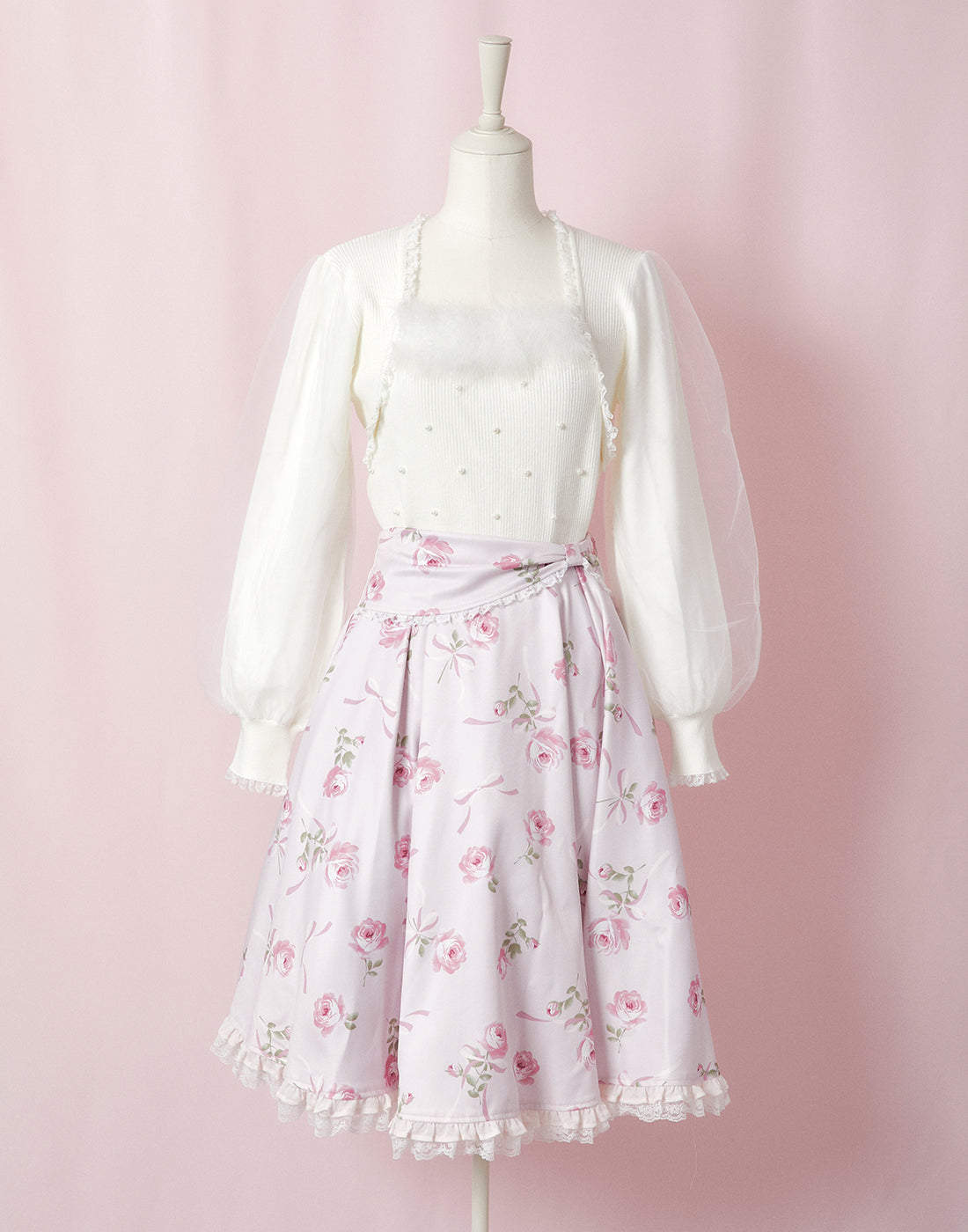 mellfy memory Fairy swan bolero-like Knit Top