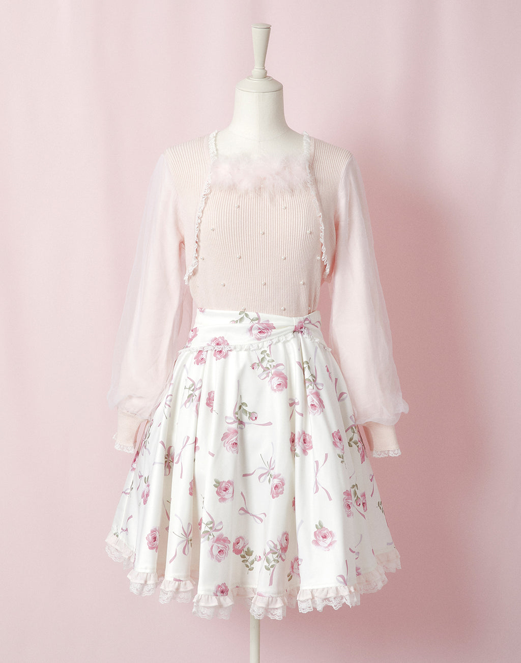 mellfy memory Fairy swan bolero-like Knit Top