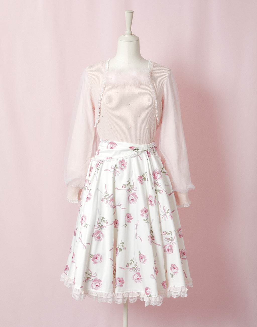 mellfy memory Fairy swan bolero-like Knit Top