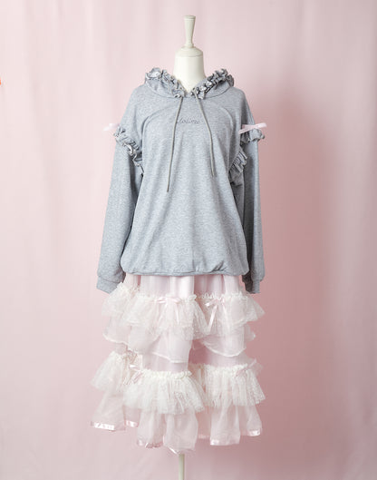 <Deliver In October> Lolime fluffy lace Skirt