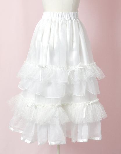 <Deliver In October> Lolime fluffy lace Skirt