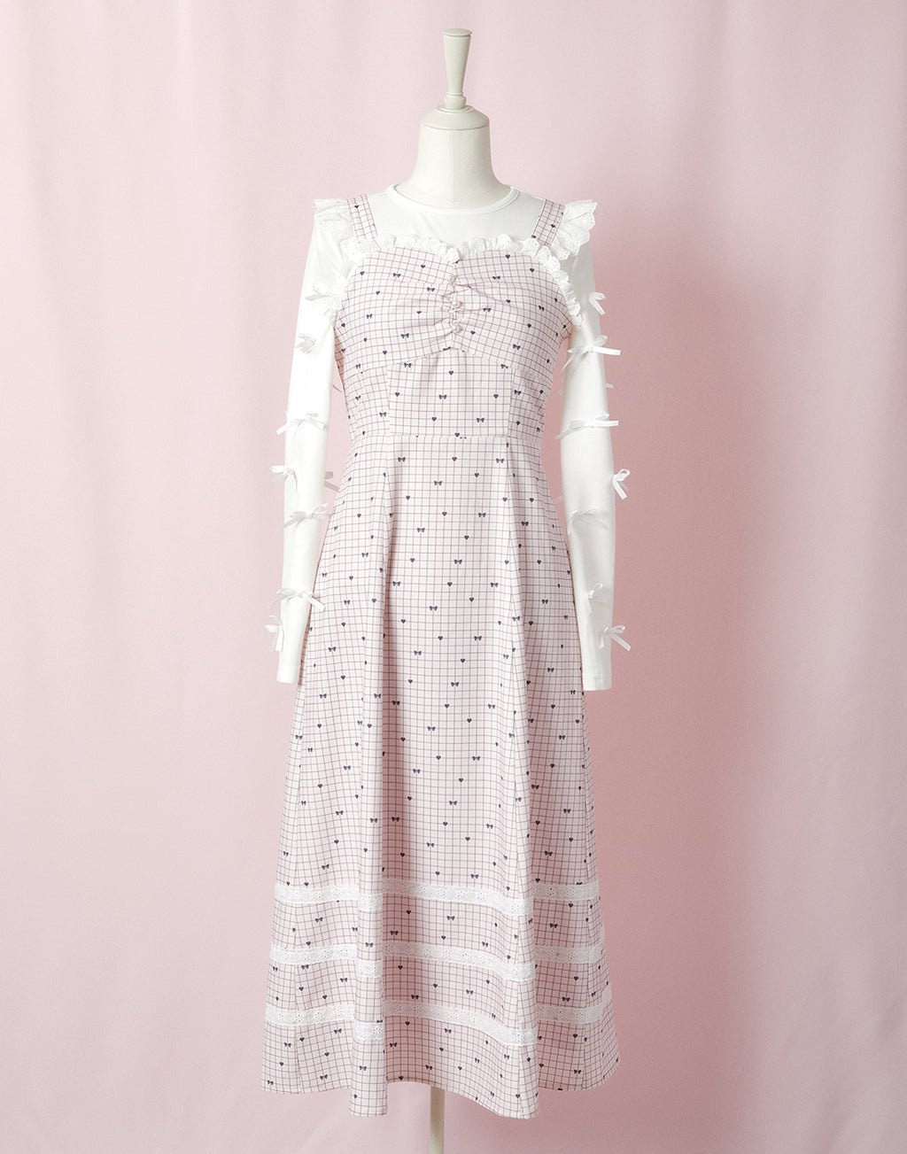 <Deliver In October> Lolime Heart arrow Jumper Skirt Dress