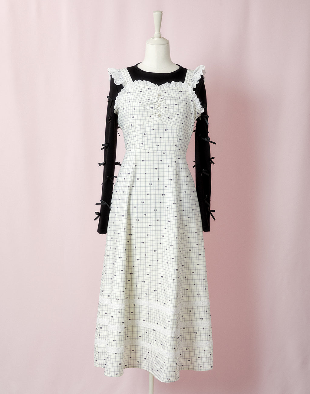 <Deliver In October> Lolime Heart arrow Jumper Skirt Dress