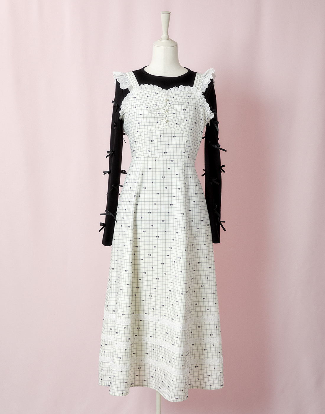 <Deliver In October> Lolime Heart arrow Jumper Skirt Dress