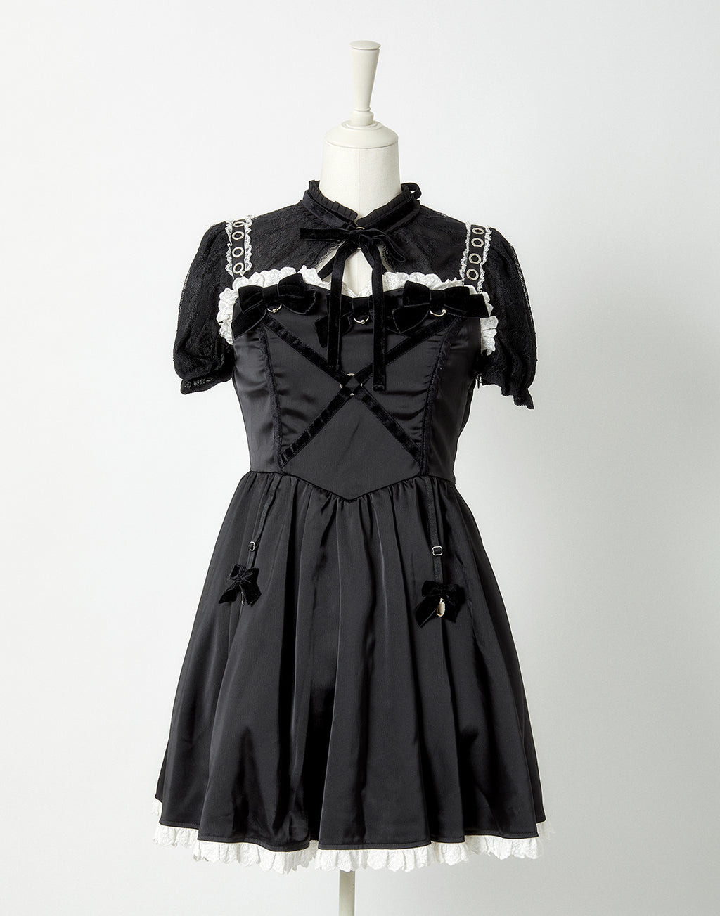 AVENCHUMU Back ruffle ribbon harness one piece