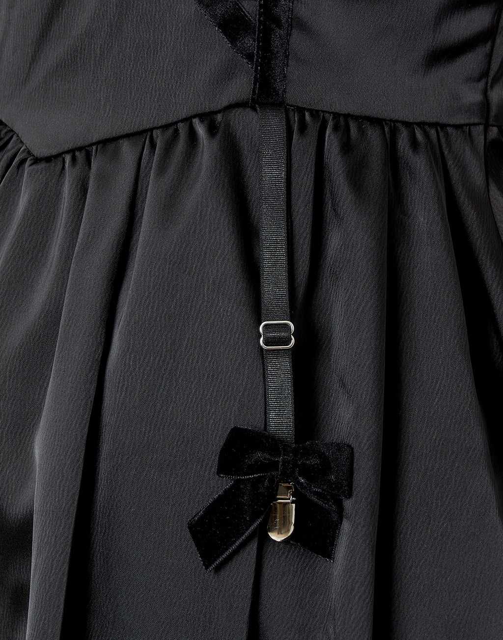 AVENCHUMU Back ruffle ribbon harness one piece