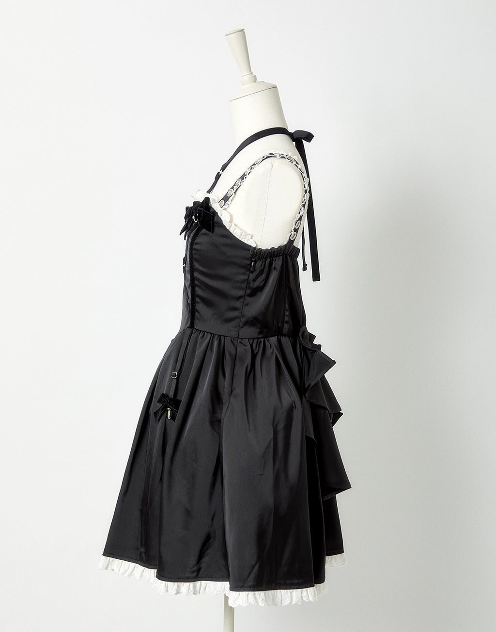 AVENCHUMU Back ruffle ribbon harness one piece