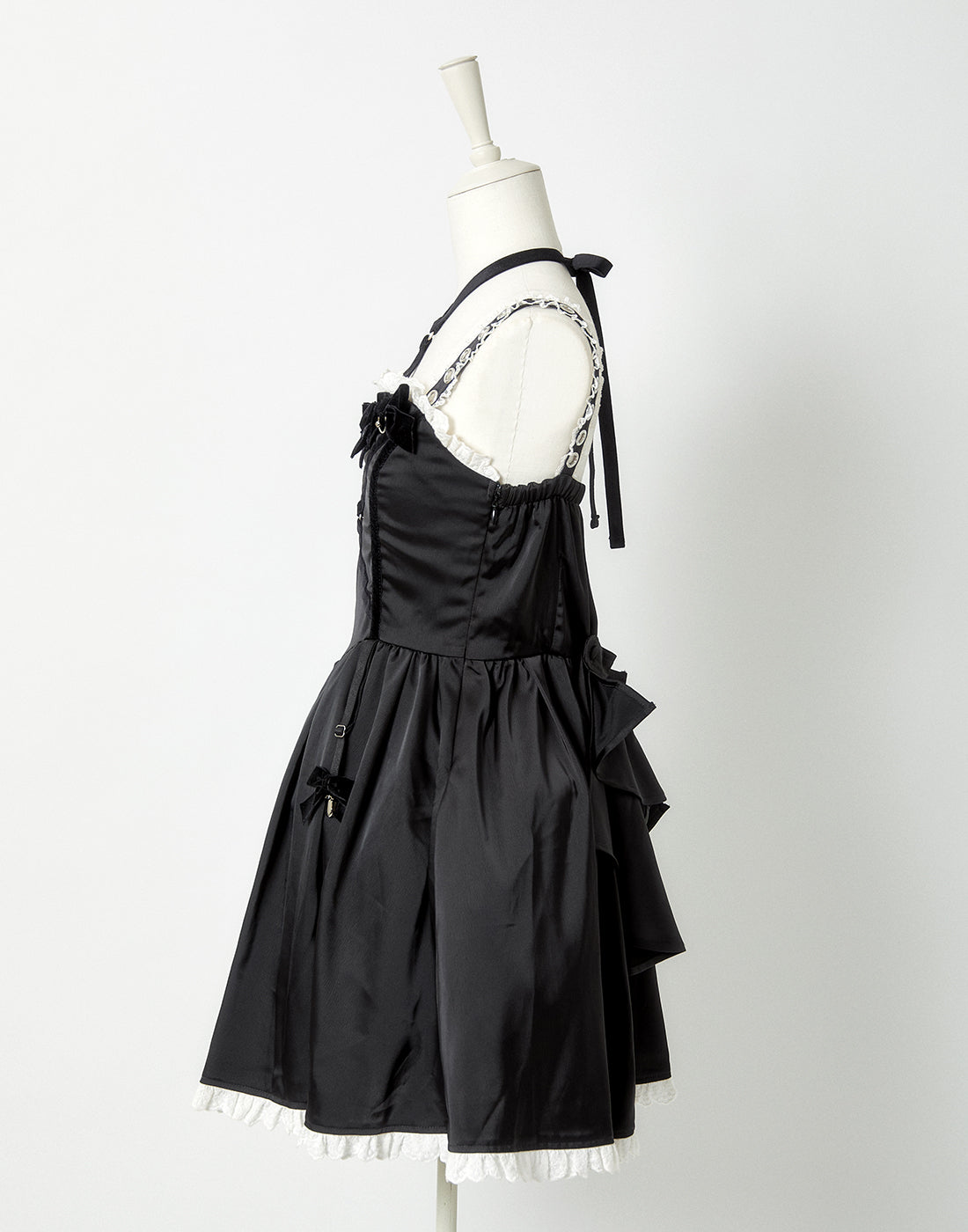 AVENCHUMU Back ruffle ribbon harness one piece