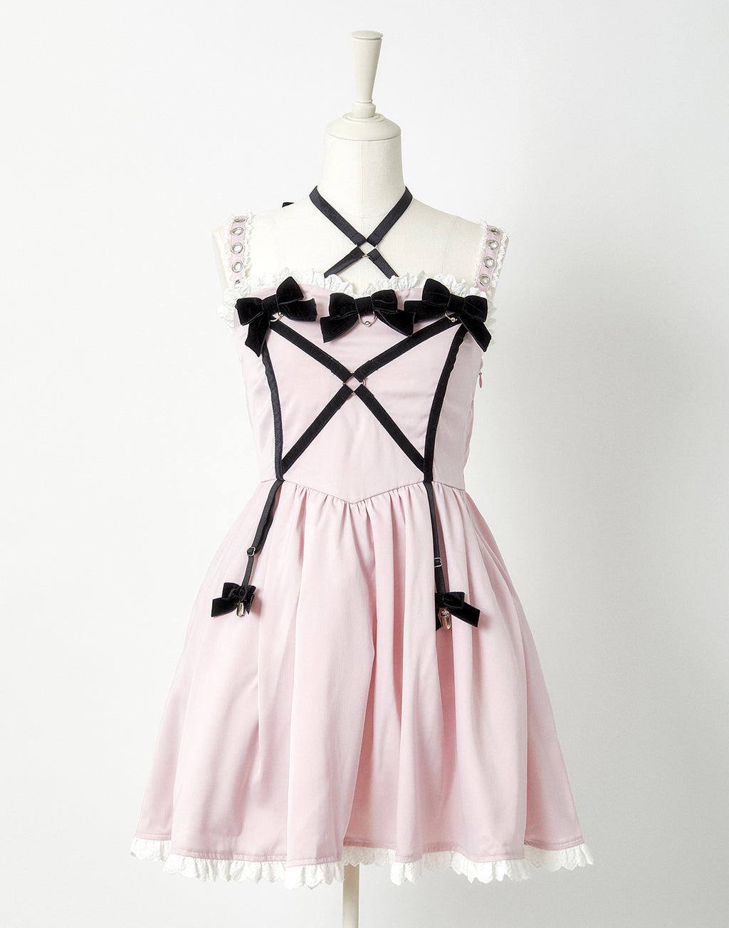 AVENCHUMU Back ruffle ribbon harness one piece