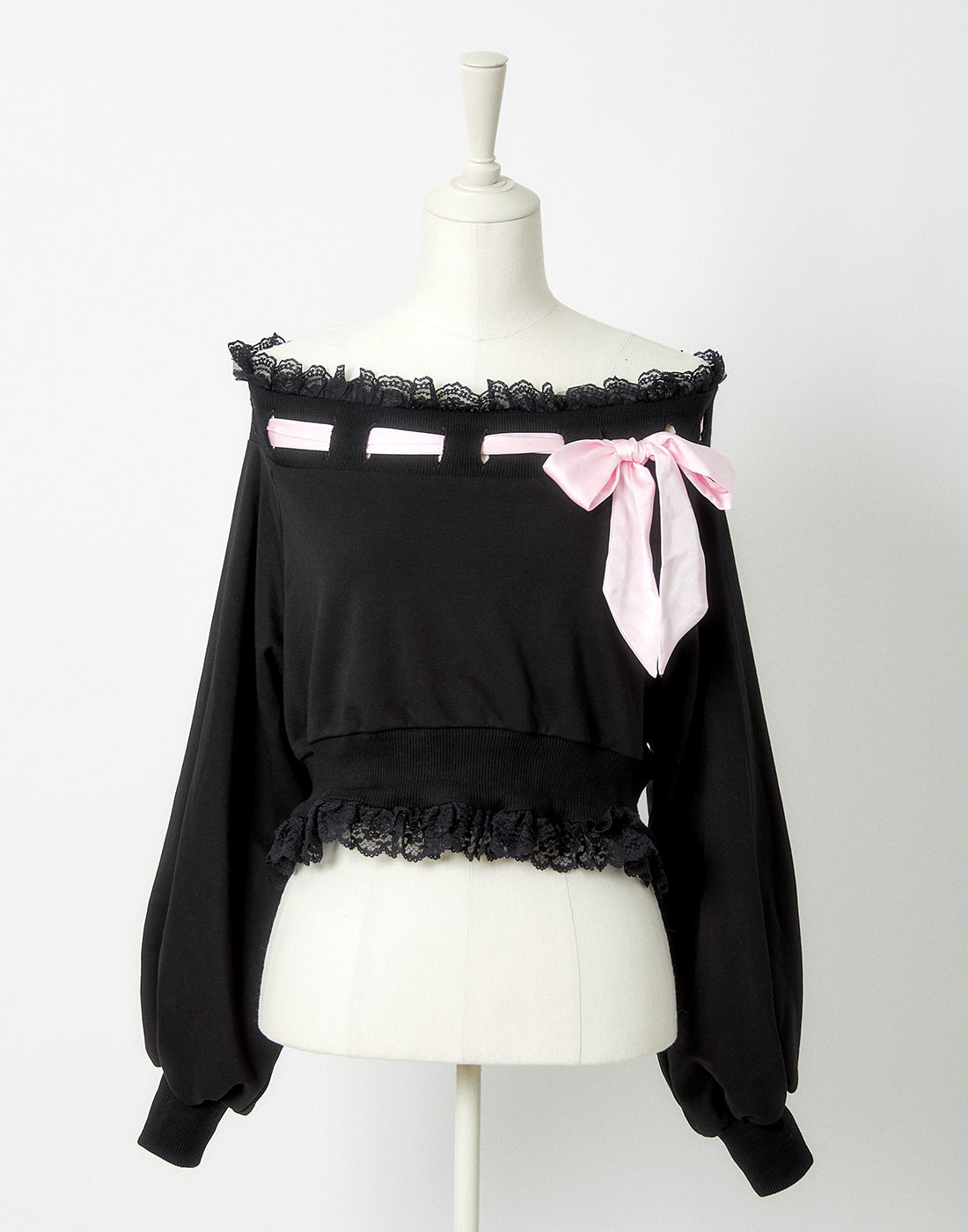 AVENCHUMU Off shoulder satin ribbon tops