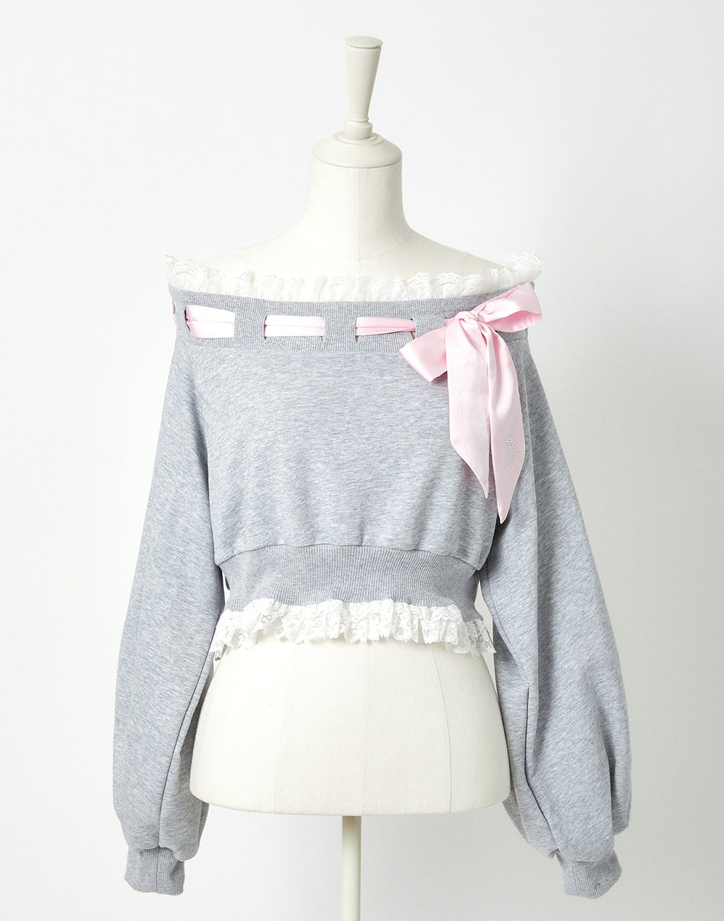 AVENCHUMU Off shoulder satin ribbon tops