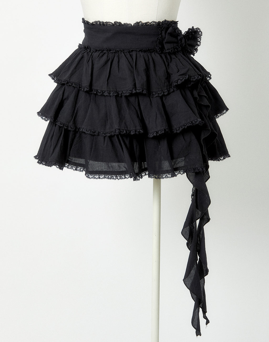 <Deliver in Late September> AVENCHUMU Ruffle frill ribbon tiered skirt
