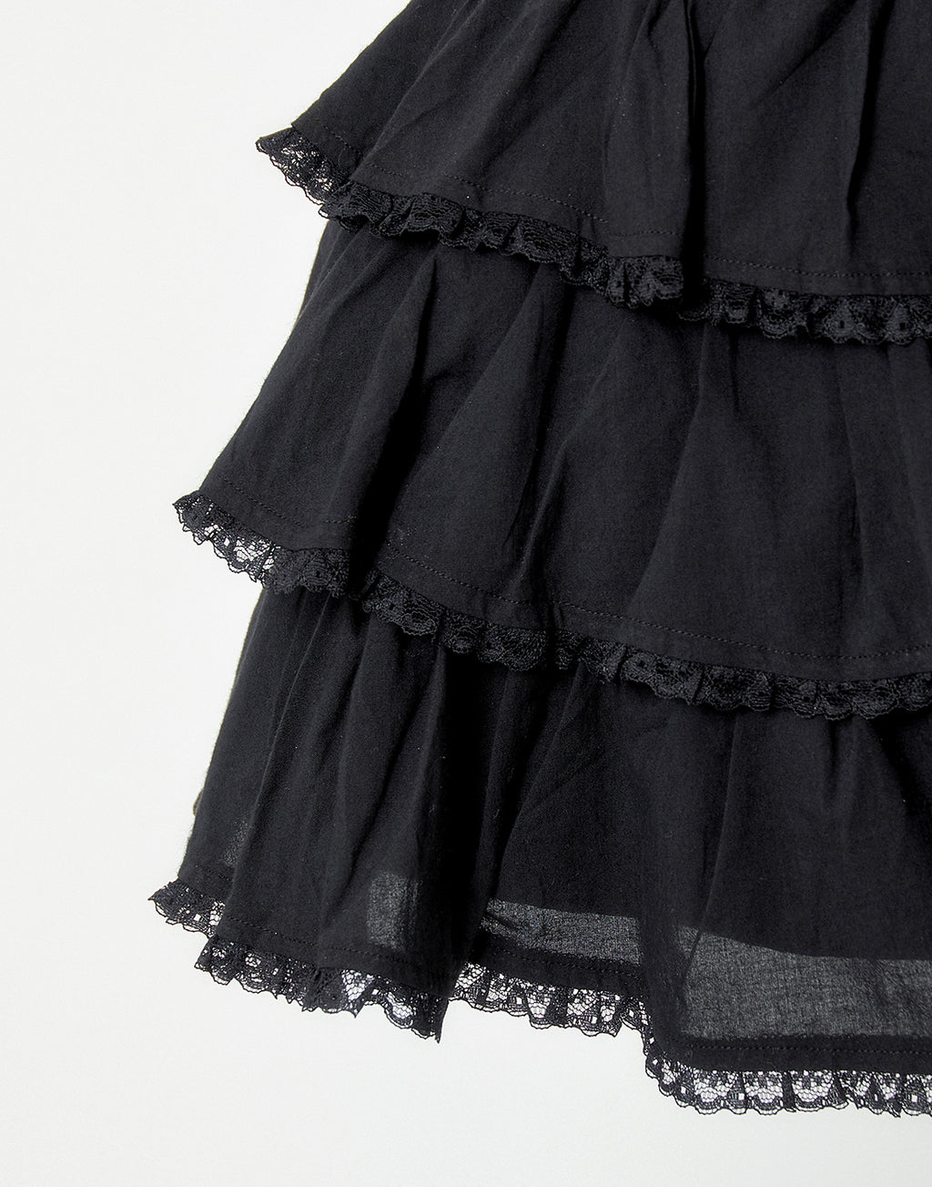 <Deliver in Late September> AVENCHUMU Ruffle frill ribbon tiered skirt