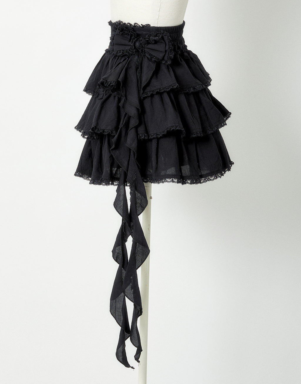 <Deliver in Late September> AVENCHUMU Ruffle frill ribbon tiered skirt