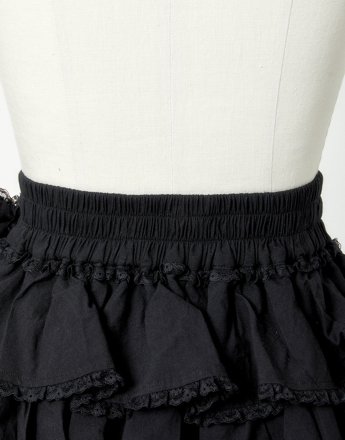 <Deliver in Late September> AVENCHUMU Ruffle frill ribbon tiered skirt