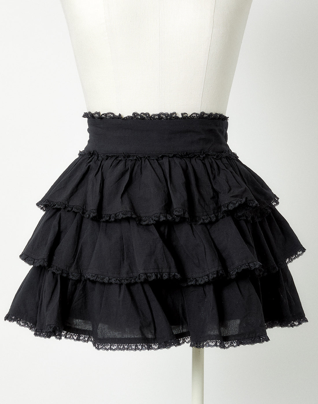 <Deliver in Late September> AVENCHUMU Ruffle frill ribbon tiered skirt