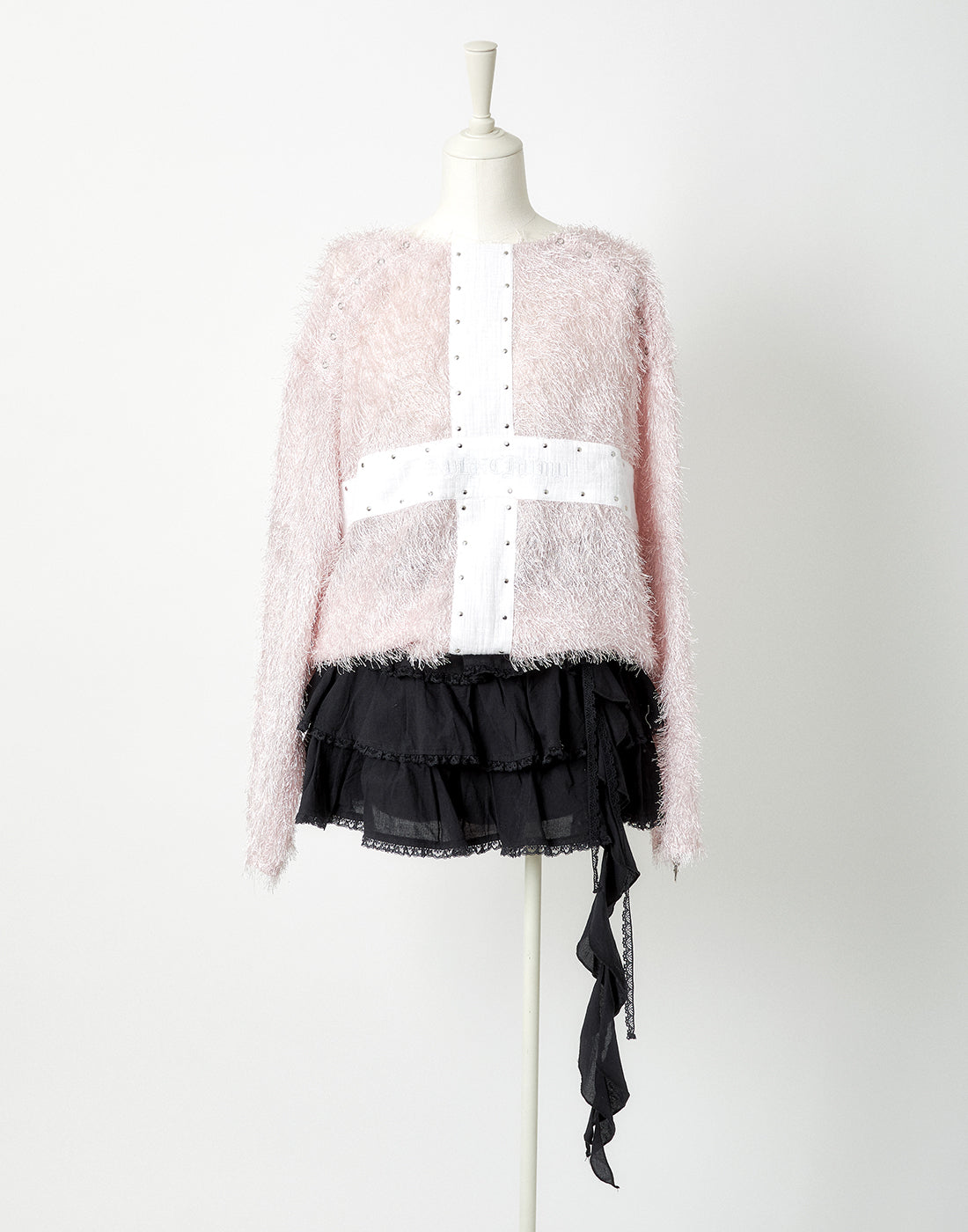 <Deliver in Late September> AVENCHUMU Studs cross shaggy tops