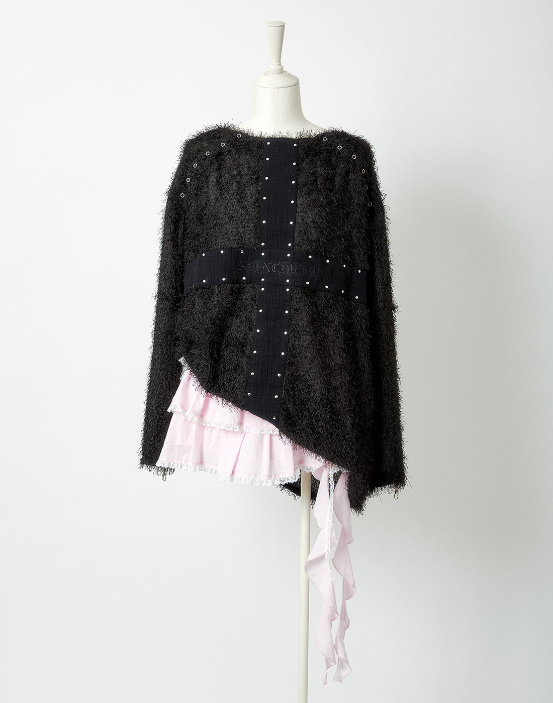 <Deliver in Late September> AVENCHUMU Studs cross shaggy tops