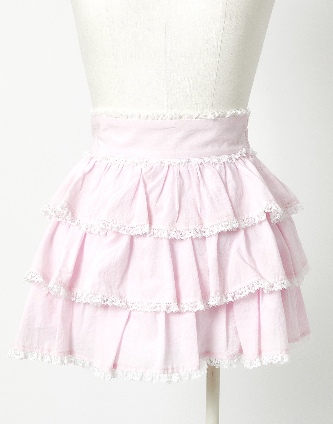 <Deliver in Late September> AVENCHUMU Ruffle frill ribbon tiered skirt