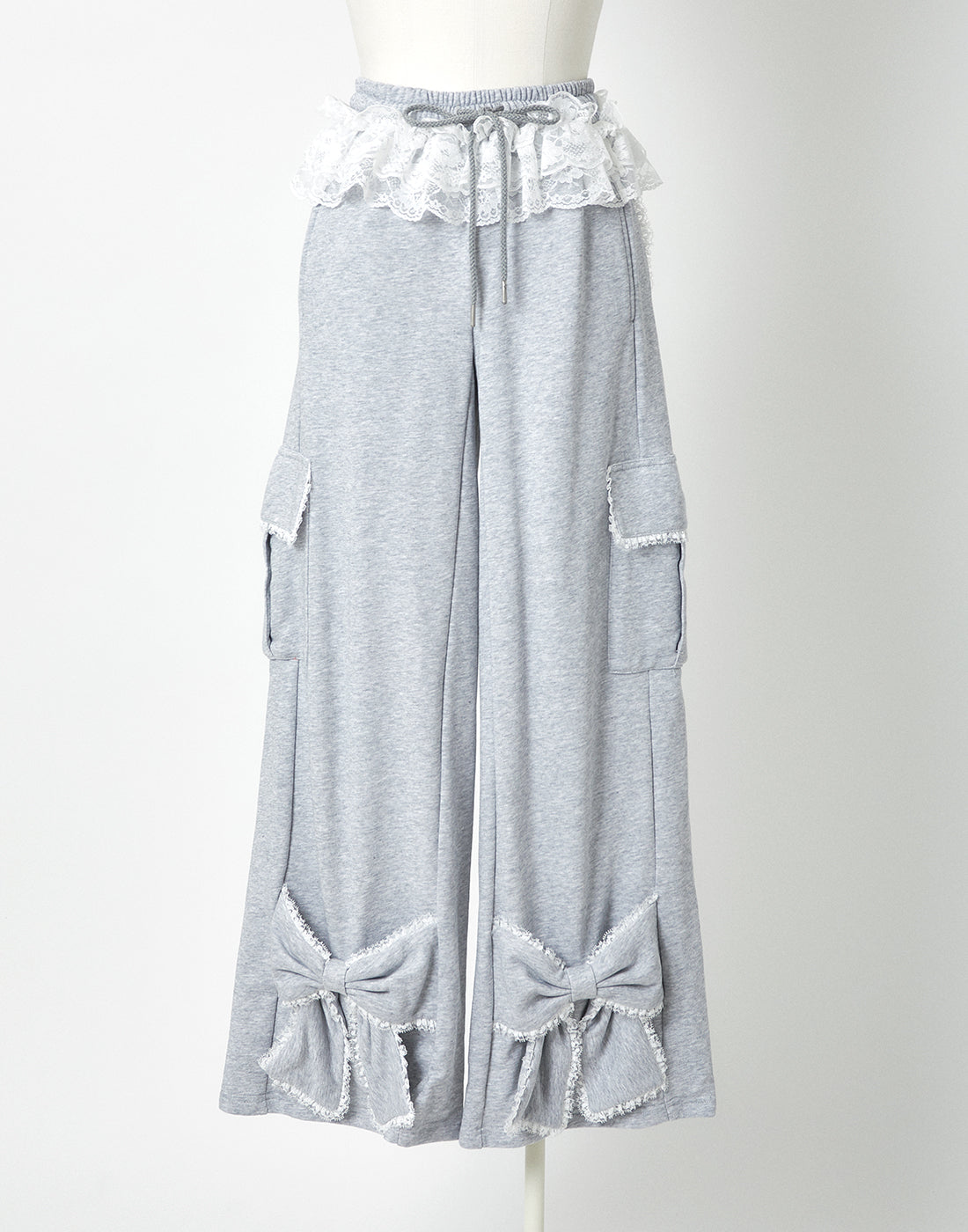 <Deliver in Late September> AVENCHUMU Tutu lace sweat ribbon pants
