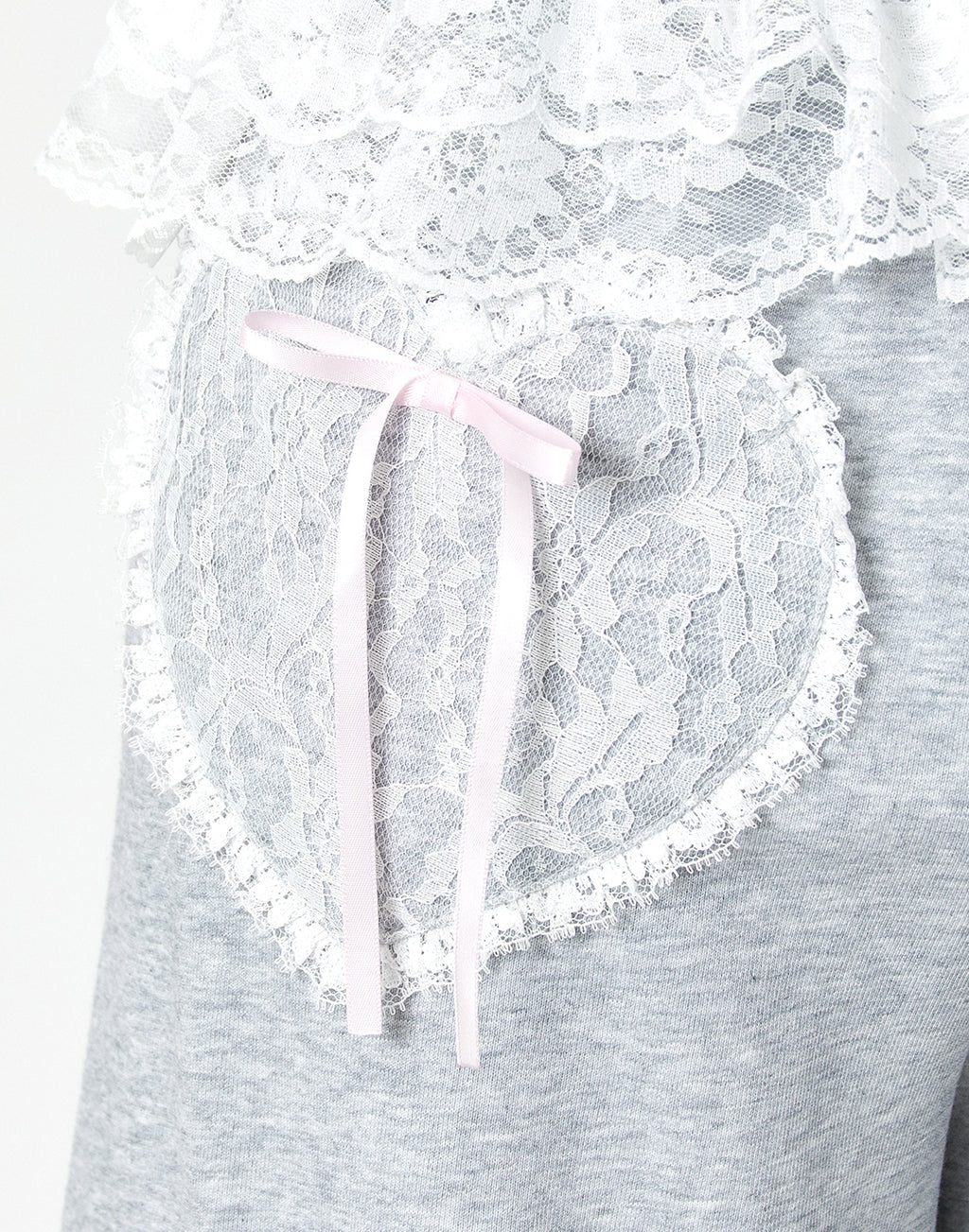 <Deliver in Late September> AVENCHUMU Tutu lace sweat ribbon pants