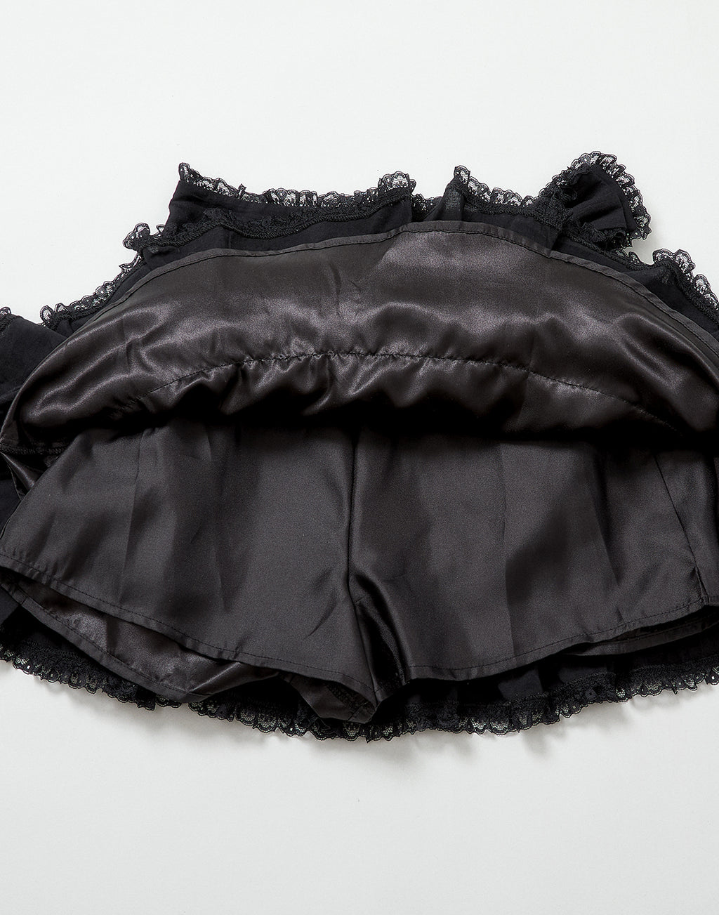 <Deliver in Late September> AVENCHUMU Ruffle frill ribbon tiered skirt